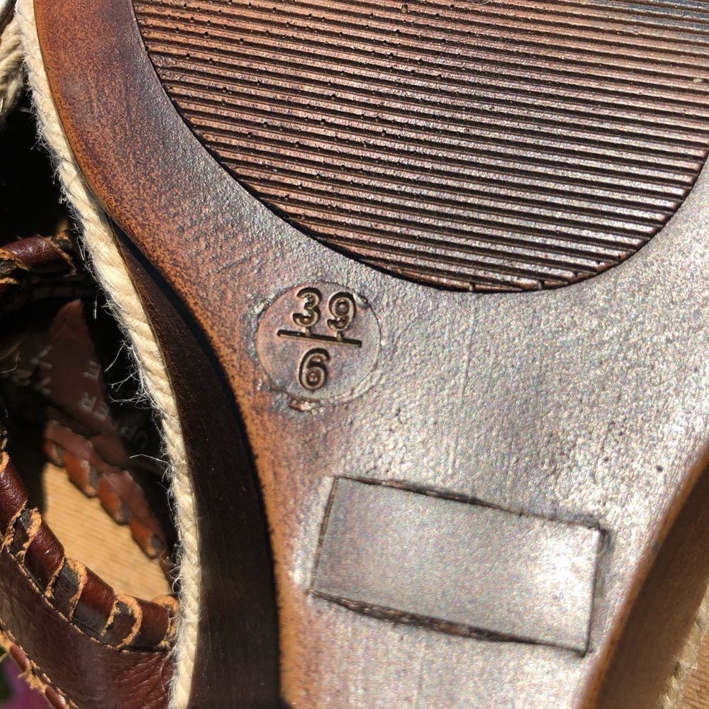 Mila Paoli brown leather wedge sandals size 6 - Picture 8 of 12